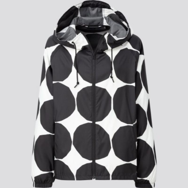 《二手》Uniqlo × Marimekko 2020聯名可攜式連帽外套L