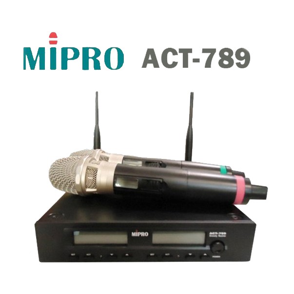 【昌明視聽】MIPRO ACT-789 專業級無線麥克風 雙手握麥克風 自動選頻48頻道 長距離天線