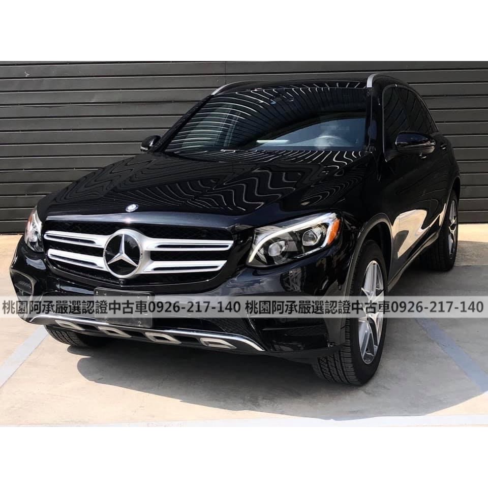 【FB搜尋桃園阿承】賓士 超人氣GLC300 AMG SUV 23P 4WD 2017年 2.0C 黑色 二手車 中古車