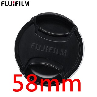 我愛買富士原廠Fujifilm鏡頭蓋58mm鏡頭蓋中捏鏡頭前蓋鏡前蓋鏡蓋鏡頭保護蓋FLCP-58鏡頭蓋原廠鏡頭蓋II代