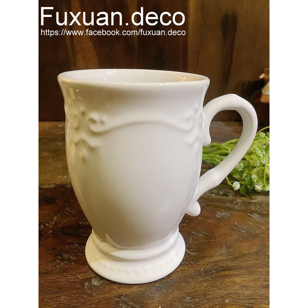 【Fuxuan.deco】白瓷 奶茶杯︱咖啡杯︱瓷器；大把手好拿