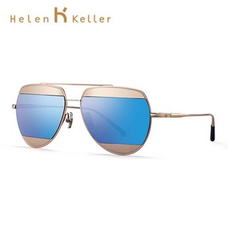 Helen Keller 時尚拼接飛行員偏光墨鏡 抗紫外線 H8602