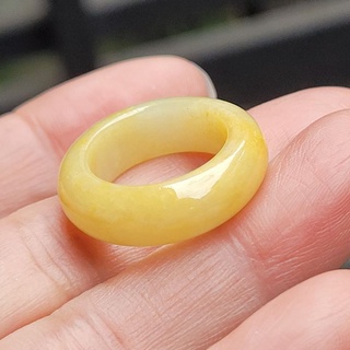 嗨，寶貝銀飾珠寶* 緬甸玉A貨 翡翠飾品☆保證A貨 秀氣 細緻 小清新 冰糯種黃翡 蜜糖黃翡翠戒指4
