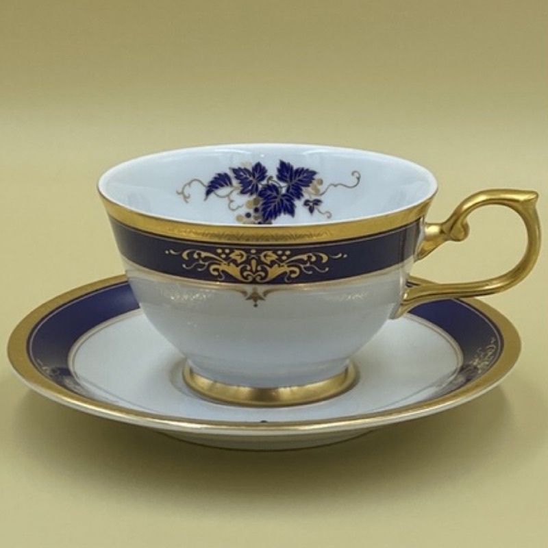 日本Narumi 鳴海精緻描金藍帶花茶杯組（3176-6-20-18）180ml