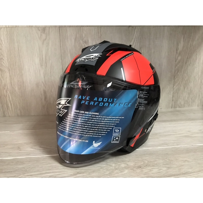 大里moto2輪館-2021馬來西亞🇲🇾GRACSHAW G555神吉(紅)3/4安全帽BSMI-5357548安全認證