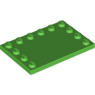 LEGO 樂高 6180 亮綠 單排顆粒 平板 薄板 Tile Mod 4x6 Studs 6027575
