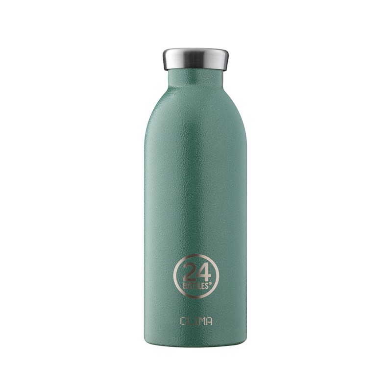 【現貨】義大利 24BOTTLES 不鏽鋼雙層保溫瓶 500ml (祖母綠) 不鏽鋼水瓶 環保水瓶 保溫水瓶