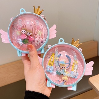 ⭐Ru天使翅膀公主禮盒 兒童發飾 女童首飾可愛卡通吊墜 項鏈 BB夾發卡 小女孩禮物 交換禮物 女童造型首飾
