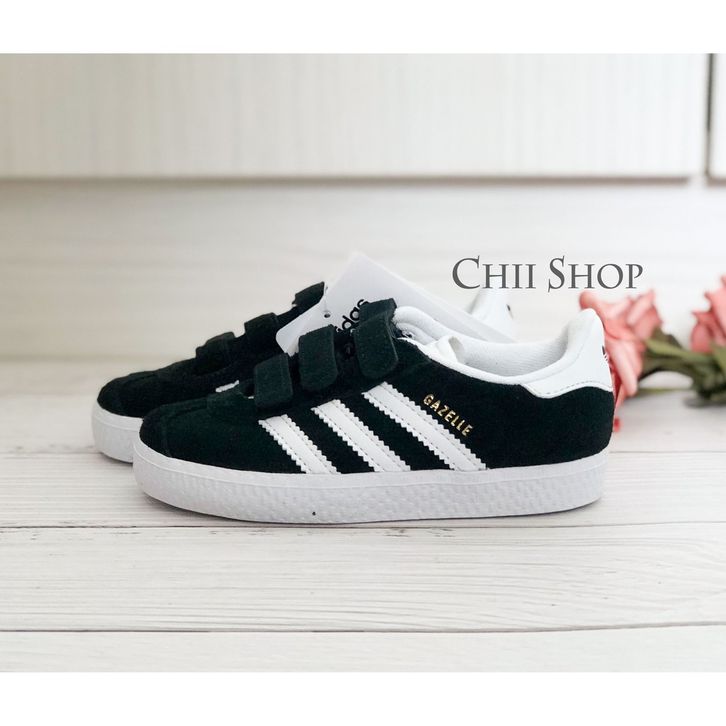 【CHII】韓國代購 adidas Gazelle 麂皮 三線 黑色 深灰 深藍 黑白 小童 童鞋