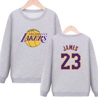💖詹皇LeBron James詹姆斯詹姆士長袖純棉T恤上衛衣💖NBA球衣湖人隊運動圓領棉T衣服大學T男T女籃球衣A867