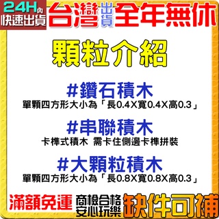 【積木哥】積木介紹 顆粒介紹 鑽石積木 串聯積木 大顆粒積木(相容樂高小顆粒)