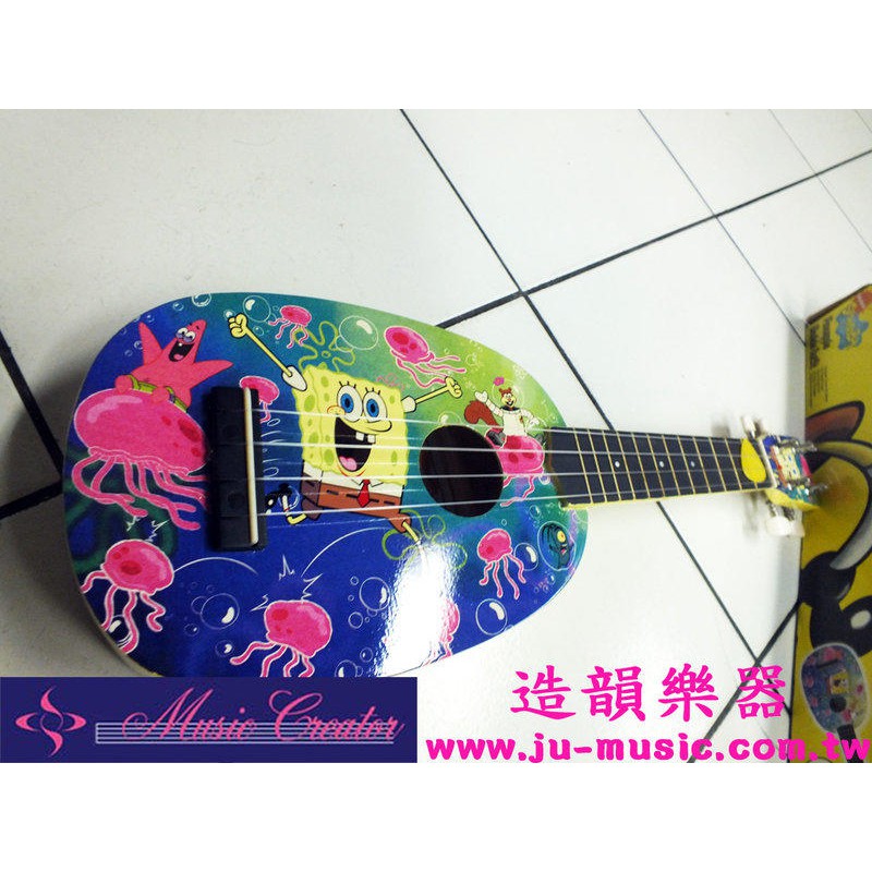 造韻樂器音響- JU-MUSIC - 海綿寶寶 Ukulele 夏威夷小吉他 烏克麗麗 21吋 鳳梨型 有3種款式