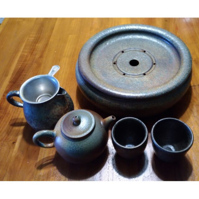 鶯歌 樂陶屋購買 陶藝家林榮華製作 茶具組 茶海 茶杯 茶壺 原價7000元