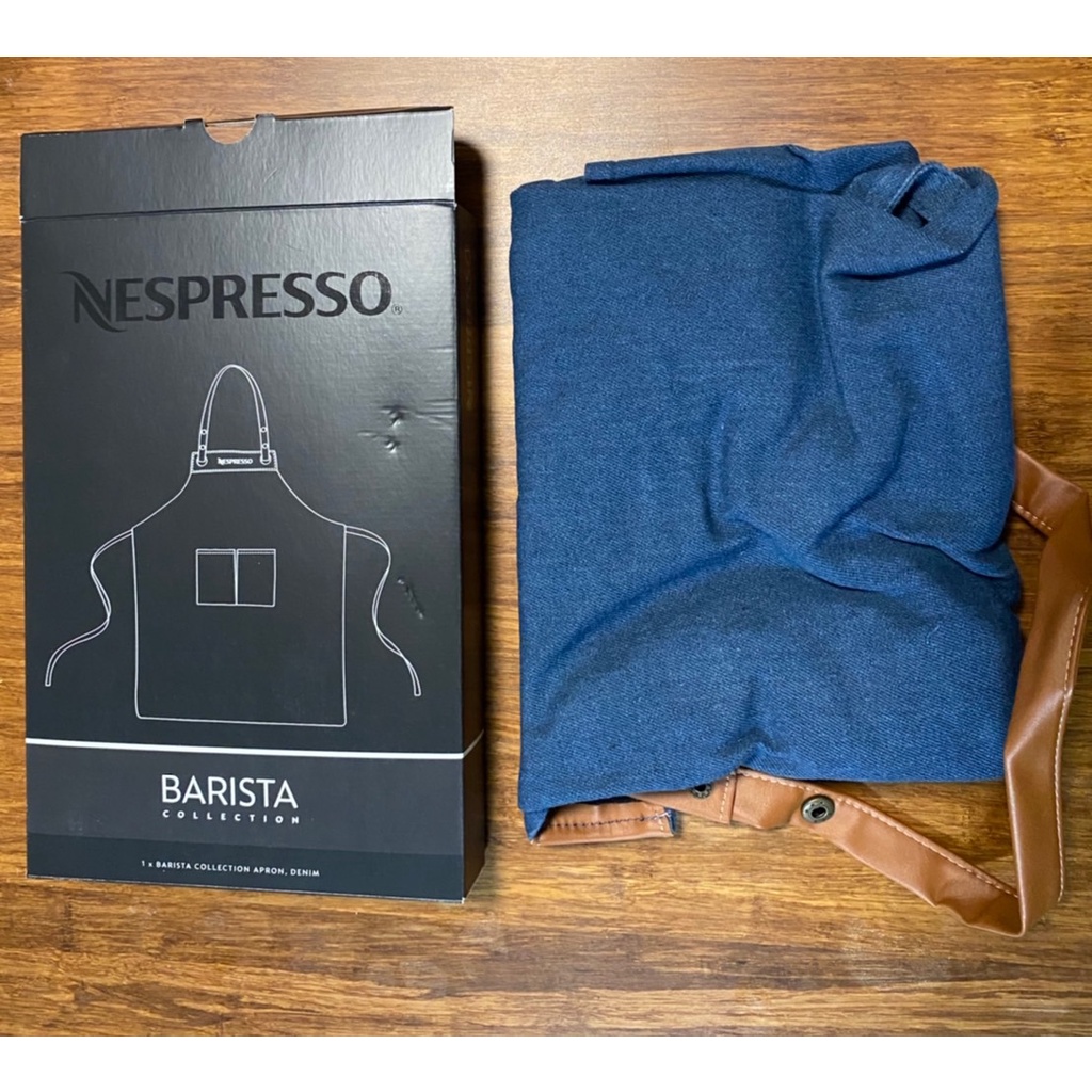 NESPRESSO BARISTA 咖啡大師限量丹寧圍裙（牛仔丹寧款) 全新品完整盒裝