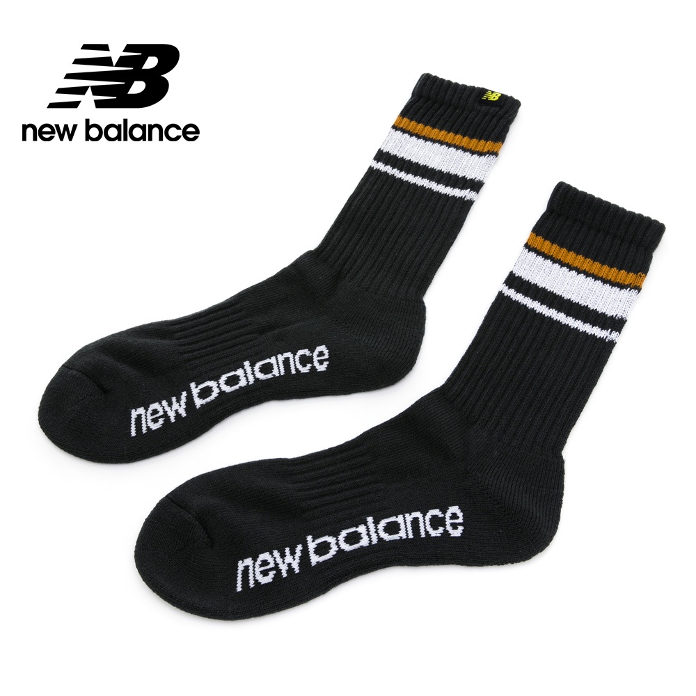 【New Balance】 NB 條紋中長襪_中性_黑色_LAS12161DKG
