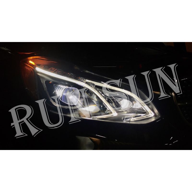 ●○RUN SUN 車燈,車材○● 全新 賓士 W212 升級高配樣式 燈眉黑框魚眼 內建LED 大燈 方向燈 美規