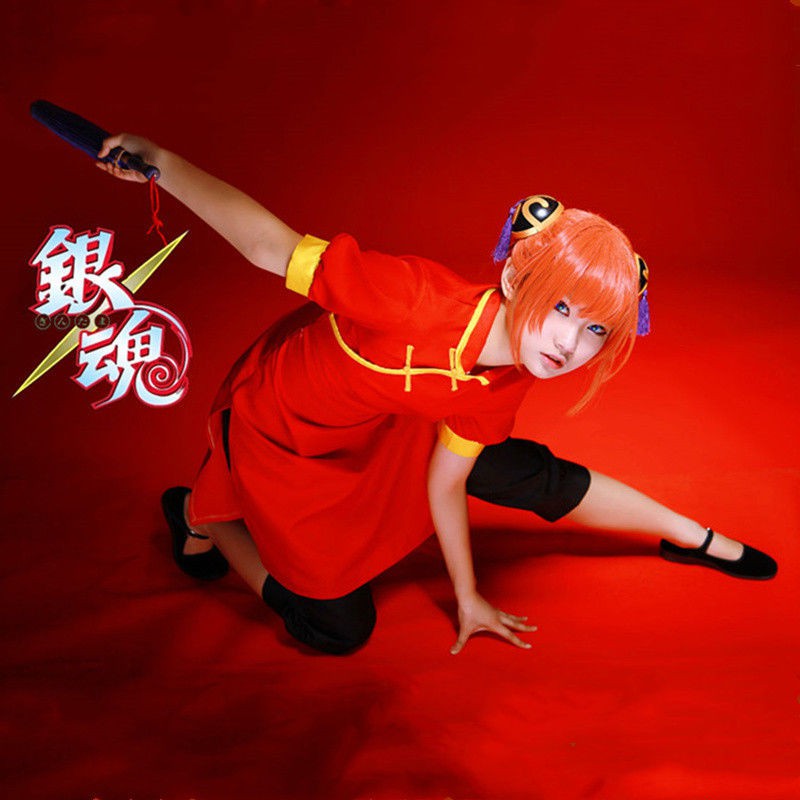 萌喵動漫 銀魂吉原神樂cos服練功服黑褲裝角色扮演cosplay服裝 蝦皮購物