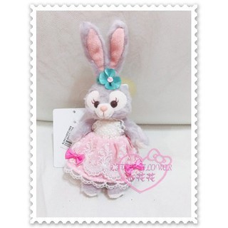 ♥小公主日本精品♥《Disney》迪士尼史黛拉兔洋裝蕾絲洋裝點點蝴蝶結公仔上衣娃娃粉色上衣手做衣服獨家