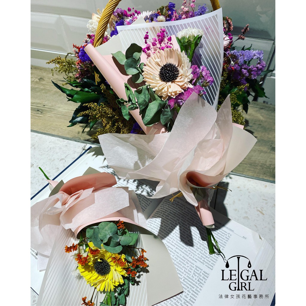 畢業花束文青高質感乾燥花束太陽花束太陽花乾燥花永生花畢業精油擴香 蝦皮購物