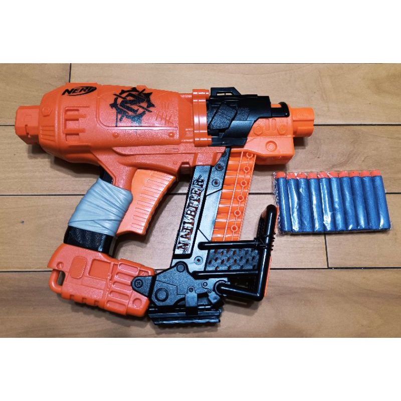 原廠正版 NERF 孩之寶 ZOMBIE 殭屍系列 NALLBITER 釘槍射擊 安全玩具槍 軟彈 澄機 橘機 發射器