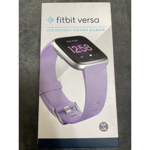 全新 銀框淺粉紫Fitbit versa lite 輕量版生活智能手錶