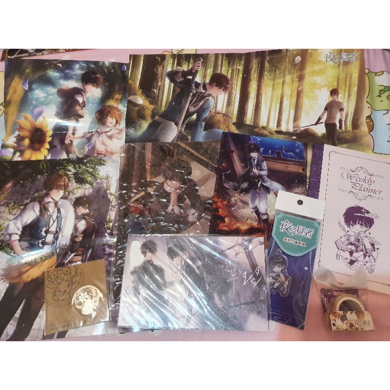 夜之賢者套組香草特典週邊週邊海報書籤吊飾貼紙 蝦皮購物