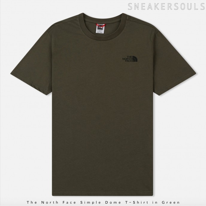 『SNEAKERSOULS』The North Face Simple Dome T-Shirt TNF 素面軍綠短T