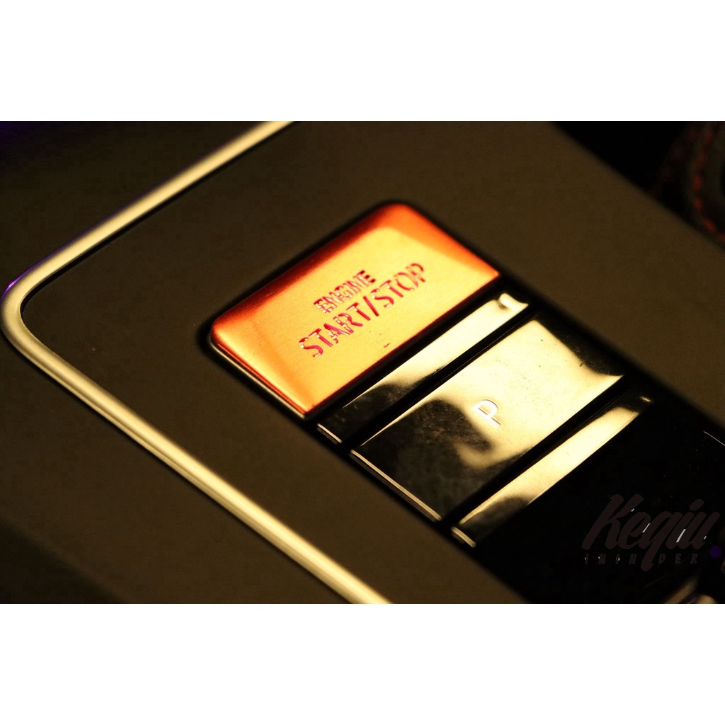 起秋汽車精品 福斯VW GOLF8 GTI R R-Line TSI 一鍵啟動 按鈕 裝飾 貼片 紅火 飾蓋 保護