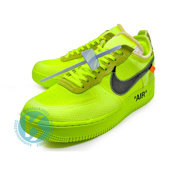 2018 OFF-WHITE NIKE THE 10 : AIR FORCE 1 LOW 螢光黃 AO4606-700