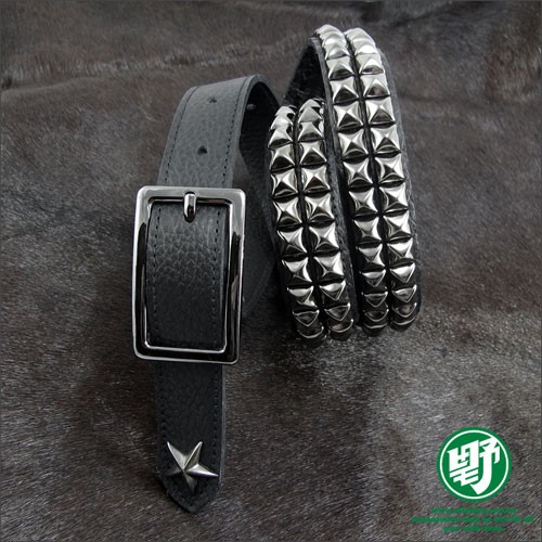 【野點子 Wild Idea】質感卯釘造型腰帶-鐵灰-潮流‧真皮皮帶‧卯釘‧ROCK‧多款尺寸!!