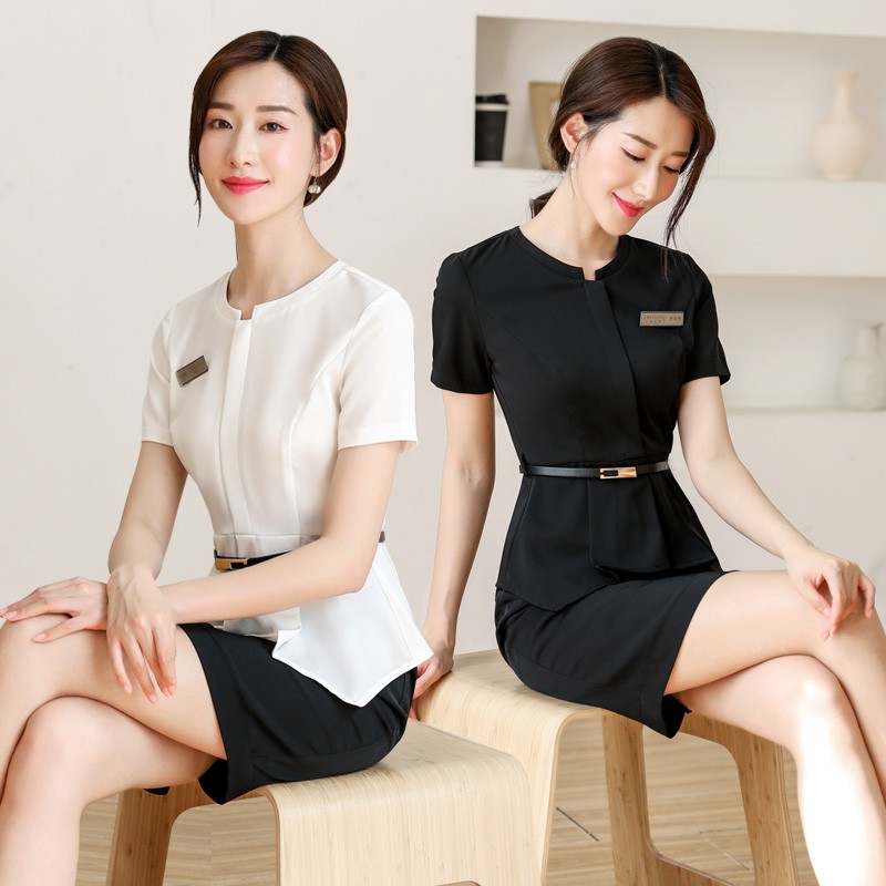美容師工作服女套裝高端夏季金店珠寶店專柜美容院店長經理制服 蝦皮購物