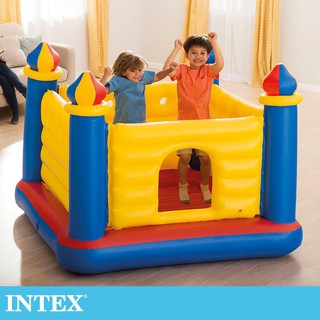 【INTEX】城堡造型跳跳床/遊戲池/彈跳床175x175x135cm 15140160(48259NP)