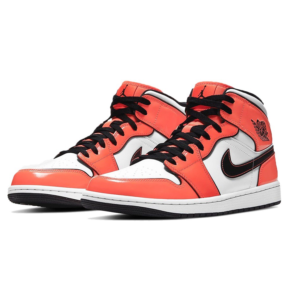 air jordan 1 mid white and orange