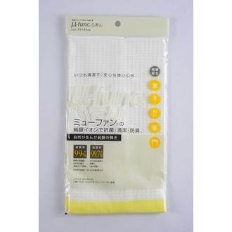 日本製mju-func®妙屋房銀纖維抗菌．清潔．除臭廚房專用抹布(黃)MF-102Y