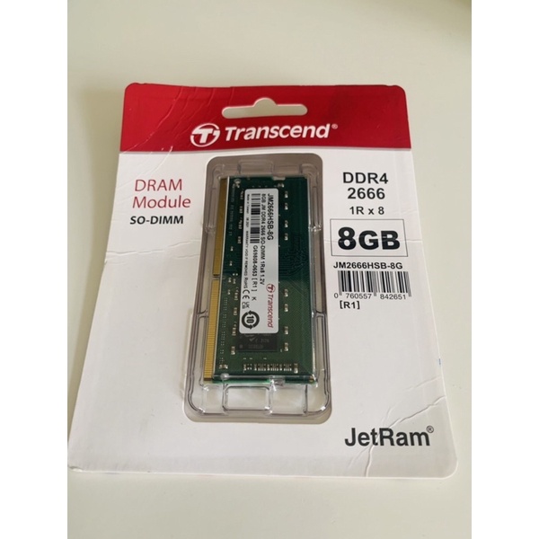 已預訂 《Transcend 創見》8GB TS系列DDR4 2666 筆記型記憶體(TS2666HSB-8G)