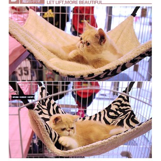貓窩 猫吊床 猫睡袋 寵物鐵籠吊床 貓咪睡窩 雙面可用 冬夏可用