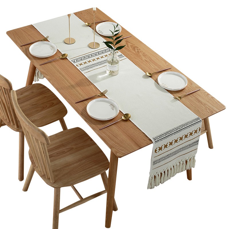北歐流蘇桌旗布茶幾裝飾布布藝桌布長條現代簡約輕奢電視柜餐桌布