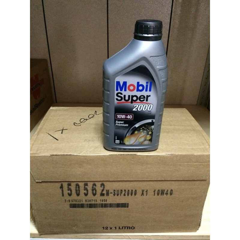 ㄒ【MOBIL 美孚】Super 2000 X1、10W40、車用機油、1L/罐、12罐/箱【歐洲進口】-滿箱區