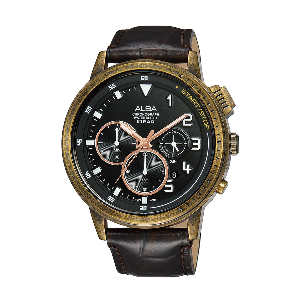 ALBA 雅柏 年度限量款舊化復刻計時手錶(VD53-X340U)SK006
