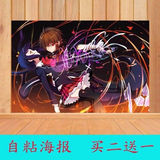 Sff 中二病也要談戀愛海報小鳥游六花七宮智音丹生谷森夏自粘高清墻紙