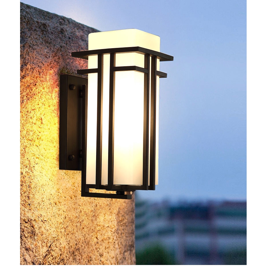 【華燈惠】LED戶外壁燈簡約現代圍牆單頭庭院燈外牆燈門柱陽臺新中式壁燈