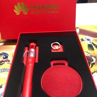 華為禮盒 線控自拍棒 布藝藍芽音響 手機支架