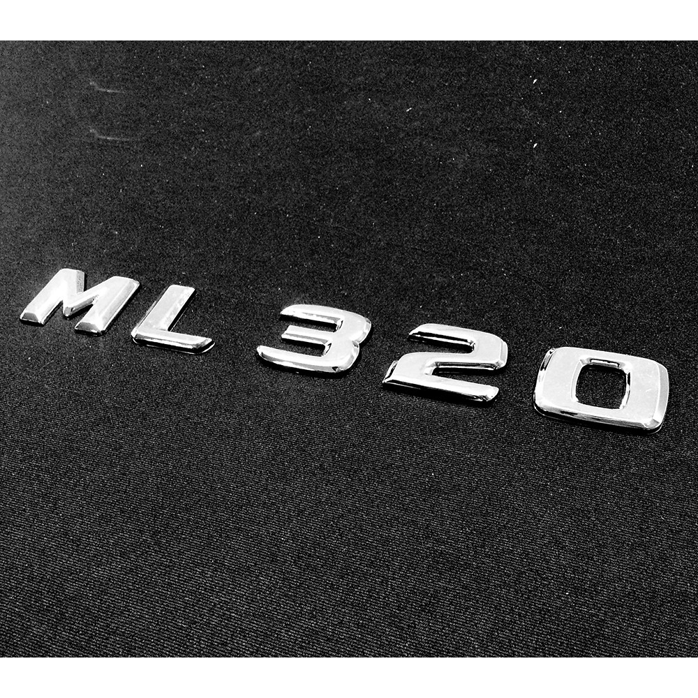 ~圓夢工廠~ 賓士 Benz ML W164 ML320 字體 後車廂鍍鉻銀字貼 字型同原廠款式