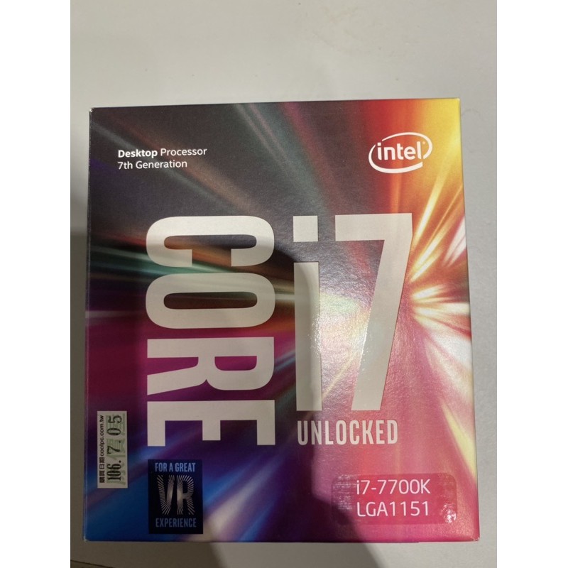 Intel I7-7700k 可超頻 遊戲好物 附z270主機板