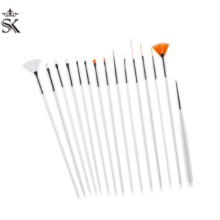 臺灣現貨SK茵冠 翻糖蛋糕烘焙工具 15件套人偶勾線筆上色筆劃筆修飾專用筆（峰）