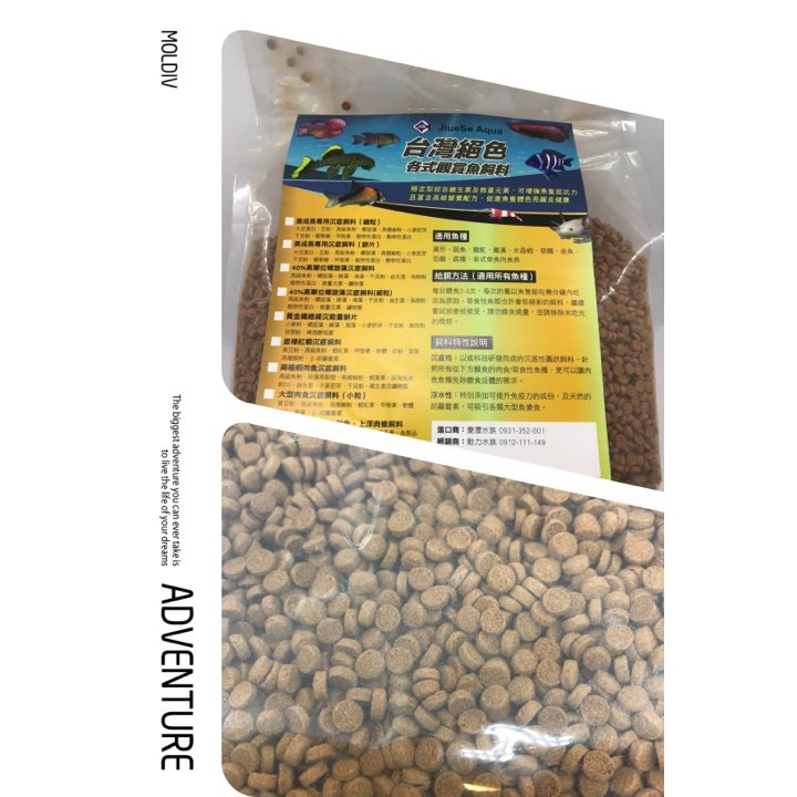 F&lt;絕色 大型肉食沉底飼料 5mm&gt; 異型 七彩 金魚 短鯛 恐龍 底棲肉食 同高夠力 台灣外銷