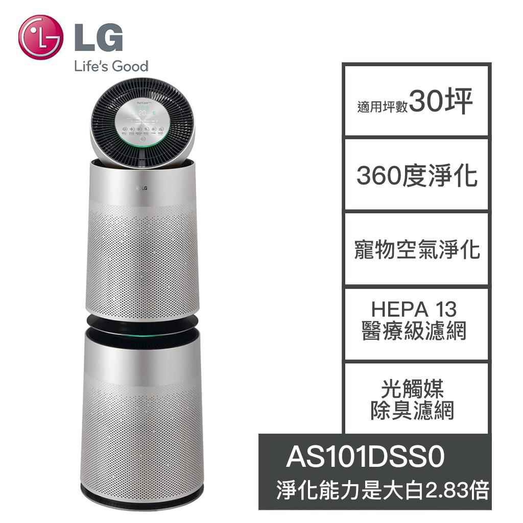 《好樂家》全新品  LG樂金AS101DSS0 超淨化空氣循環清淨機寵物功能增加版（雙層）