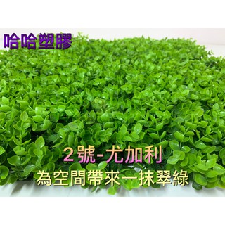 哈哈塑膠 尤加利 仿真植物牆 草坪地毯 假草皮 陽臺草綠化裝飾 綠色植物背景牆 人工草皮 模擬草皮 綠化擺設 塑膠草皮