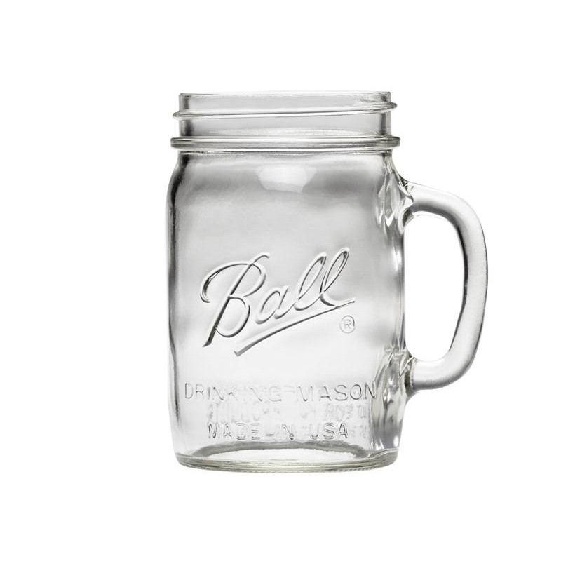 【現貨送彩色紙吸管】美國 Ball 梅森罐24oz寬口 馬克杯 (不含馬口鐵環蓋) Mason Jar