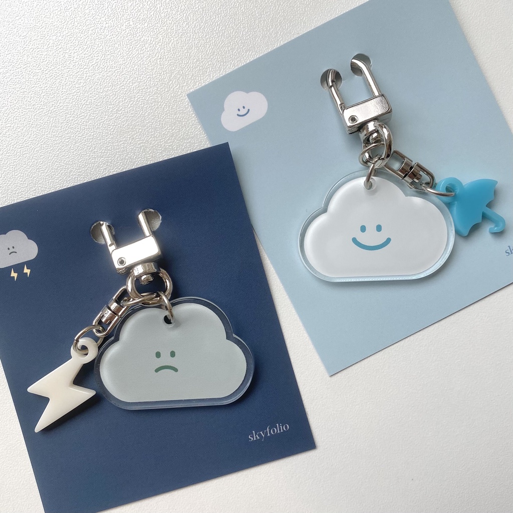 Juicy/ 韓國文創 skyfolio 雲朵 鑰匙圈 airpods 吊飾